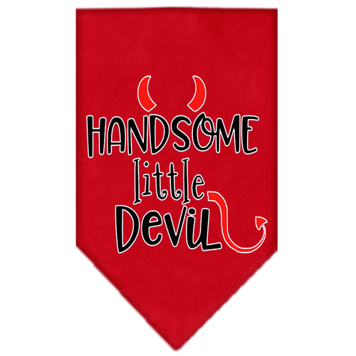 Handsome Little Devil Screen Print Bandana Red Small